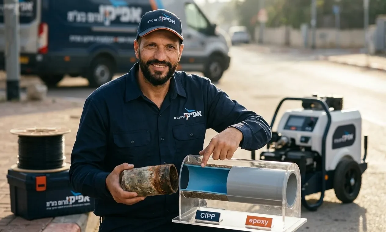 תיקון צנרת ללא הרס: השוואה בין שיטת השרוול (CIPP) להתזה אפוקסית