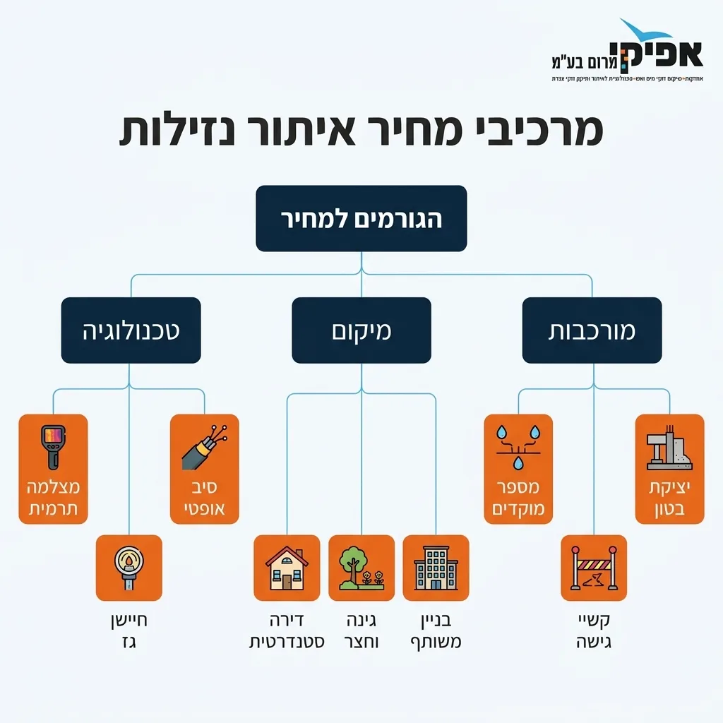 אינפוגרפיקה — מרכיבי מחיר איתור נזילות: הגורמים למחיר